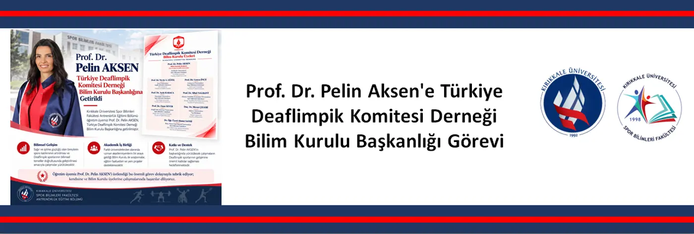 Prof. Dr. Pelin Aksen'e Türkiye Deaflimpik Komitesi Derneği Bilim Kurulu Başkanlığı Görevi