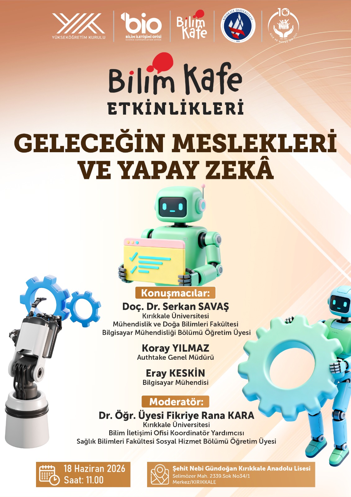 15. Bilim Kafe Etkinliğimizde Gençlere “Geleceğin Meslekleri ve Yapay Zekâ” Anlatıldı