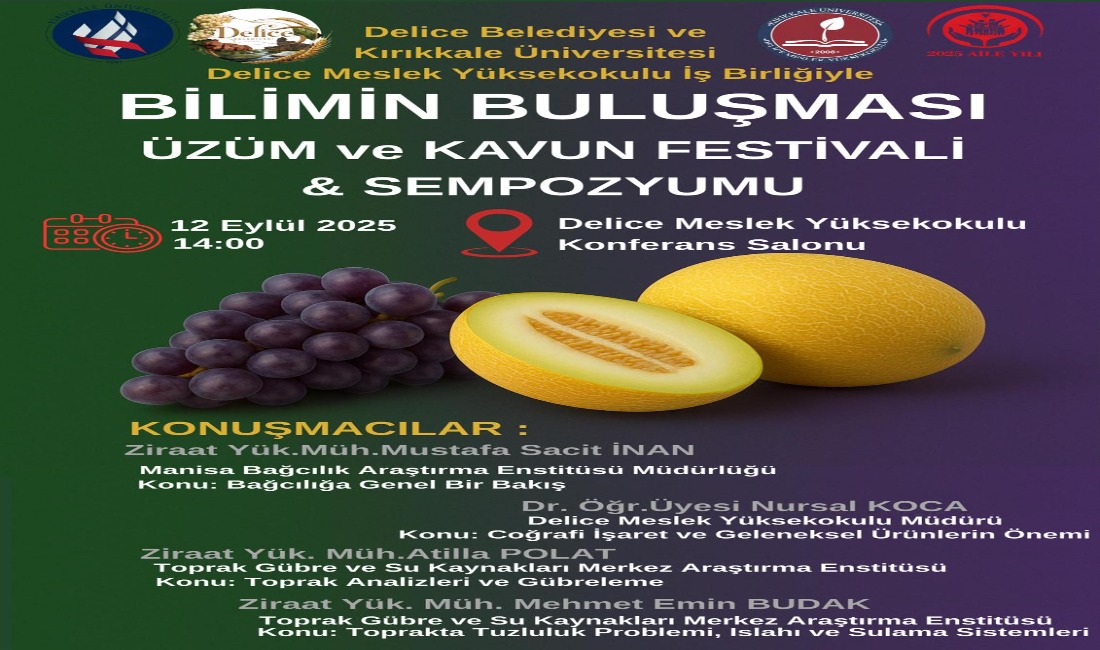 *Delice’de Bilim ve Tarım Buluştu: Üzüm ve Kavun Festivali & Sempozyumu Coşkuyla Gerçekleşti*