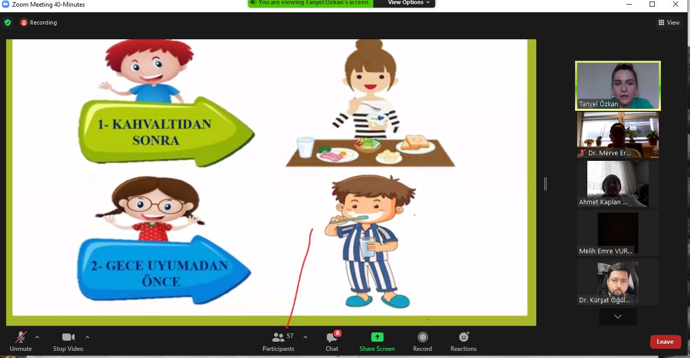 Özel Eğitim Okullarına Yönelik  ‘Sağlıklı Dişler Sağlıklı Yaşam’ adlı online aile – çocuk etkinliği düzenlendi. 06/05/2021