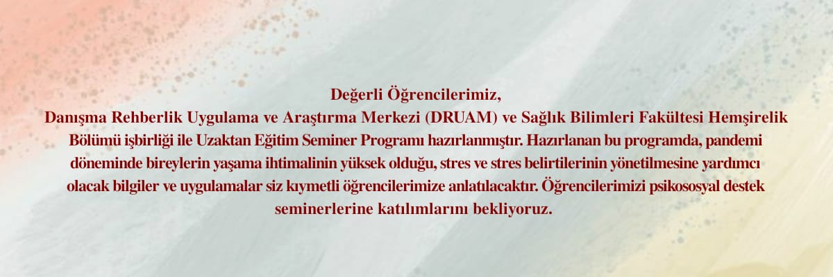 Uzaktan Eğitim Seminer Programı