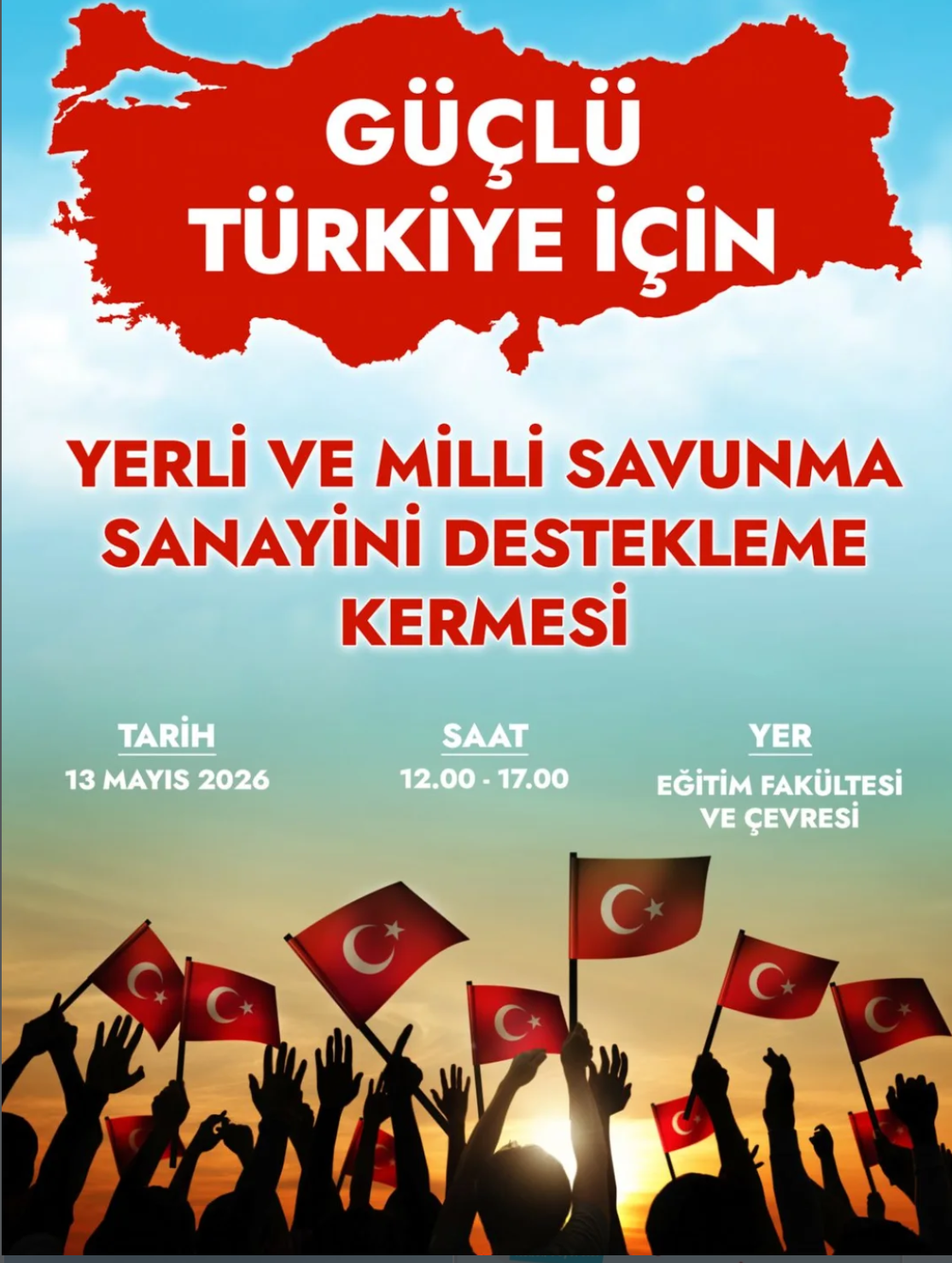 Fakültemizde Düzenlenen "Güçlü Türkiye İçin Yerli ve Milli Savunma Sanayini Destekleme Kermesi" Etkinliğine Savunma Sanayii Başkanlığından Teşekkür Belgesi