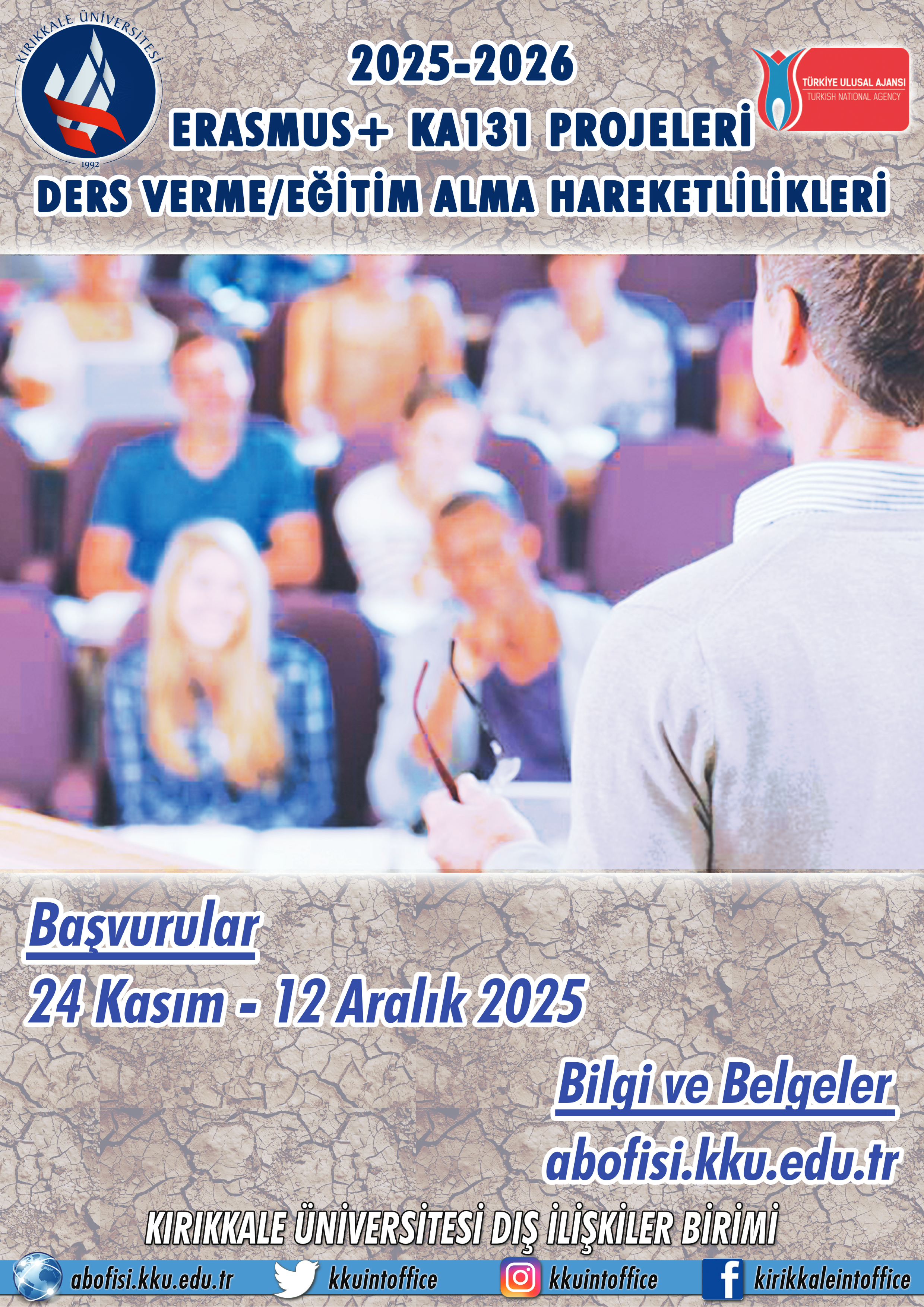 Erasmus+ Personel Eğitim Alma Hareketliliği Başvuru İlanı 2025-2026