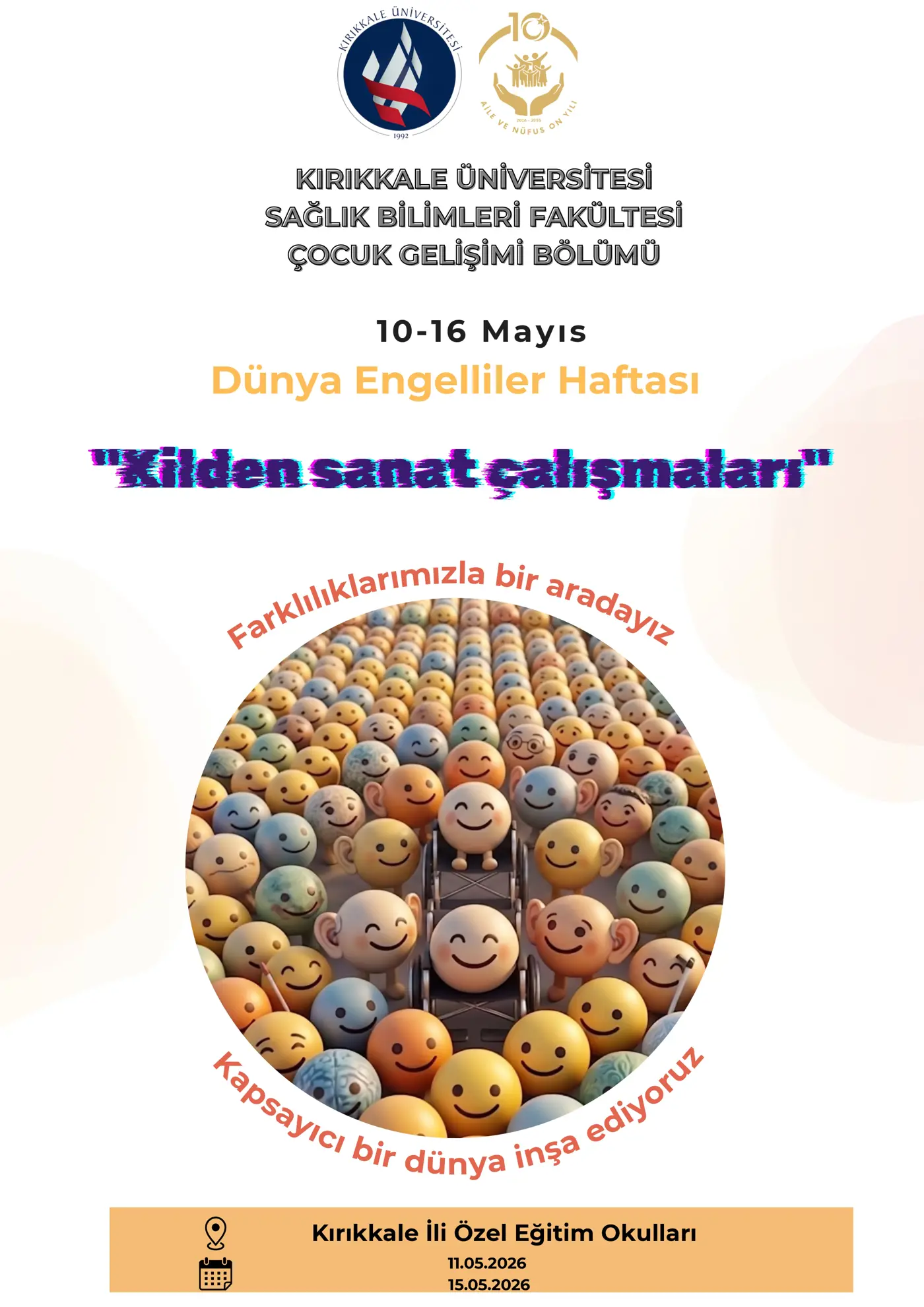 Sağlık Bilimleri Fakültesi Çocuk Gelişimi Bölümü Dünya Engelliler Haftası