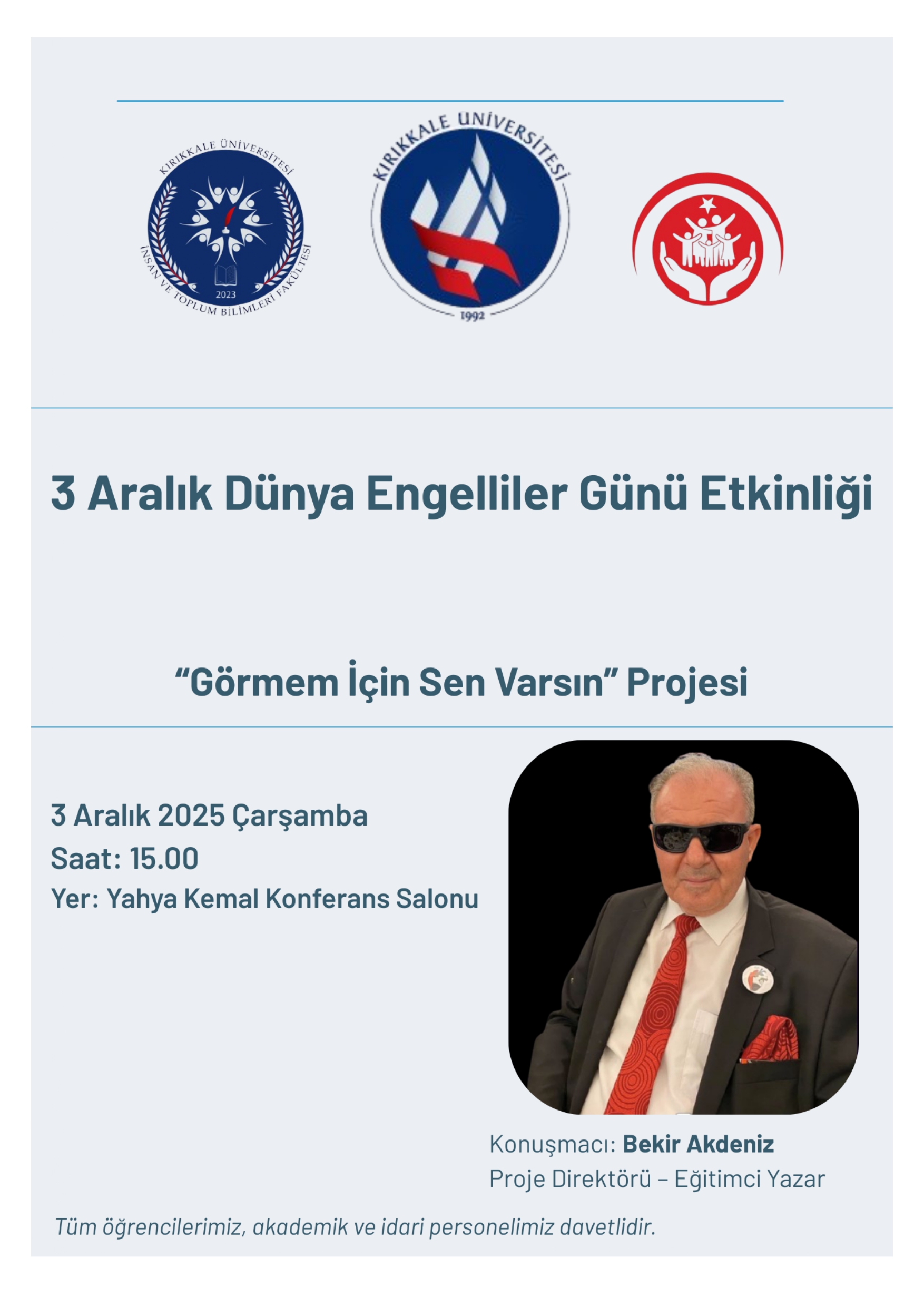 İnsan ve Toplum Bilimleri Fakültesi 3 Aralık Dünya Engelliler Günü