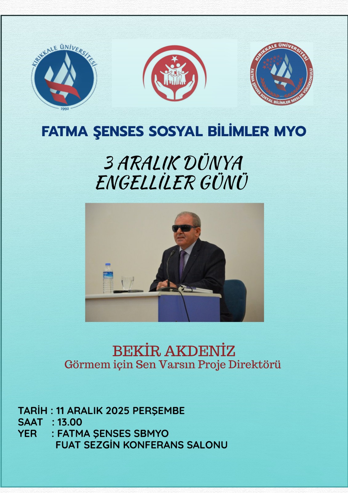 Fatma Şenses Sosyal Bilimler MYO 3 Aralık Dünya Engelliler Günü