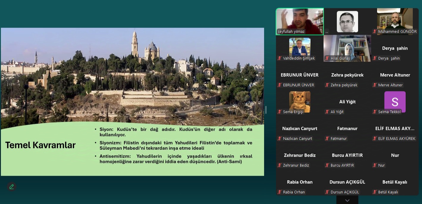 "Siyonizm: İsrail Devleti'nin Kurulmasının Tarihi Arka Planı" Konulu Konferans