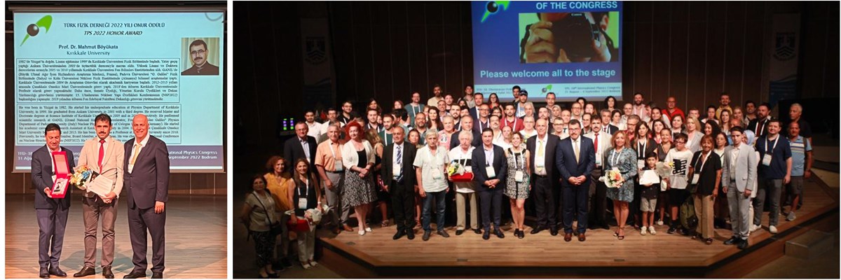 Dekanımız Prof. Dr. Mahmut Böyükata’ya 2022 Yılı Türk Fizik Derneği Onur Ödülü Verildi