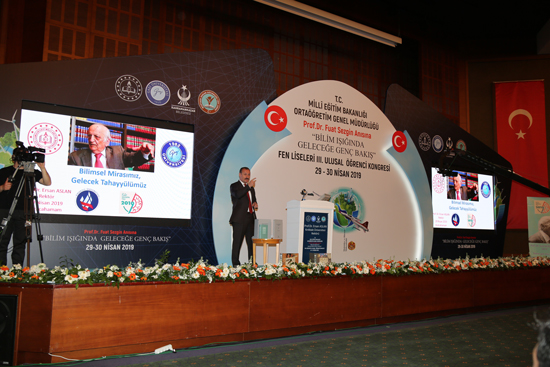 2019 Prof. Dr. Fuat Sezgin Yılı Etkinlikleri 18: Rektörümüz Prof. Dr. Ersan Aslan, Fen Liseleri III. Ulusal Öğrenci Kongresi’nde Konferans Verdi