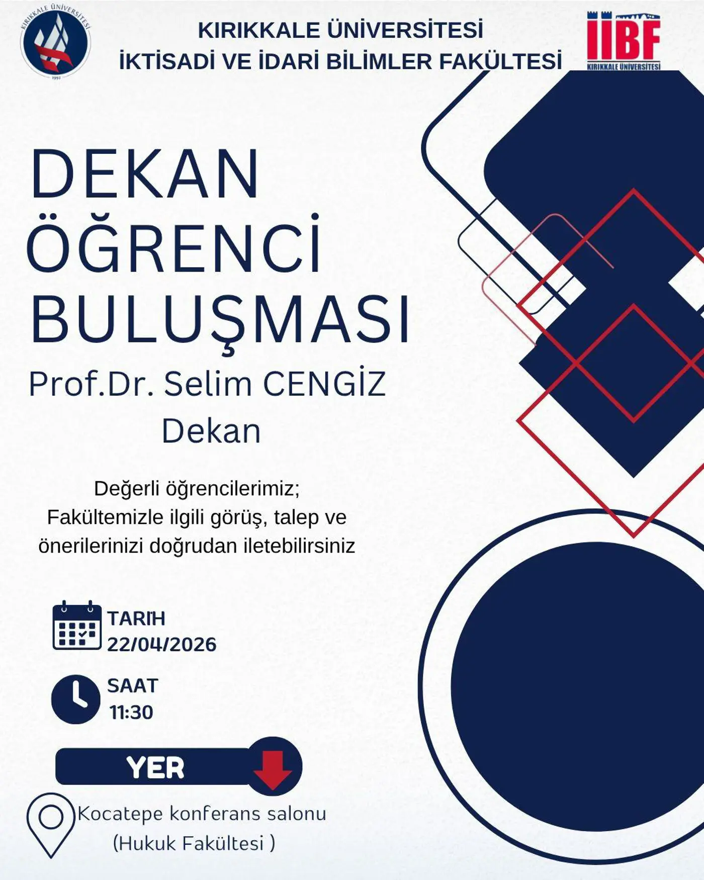 Dekan - Öğrenci Buluşması (İİBF)