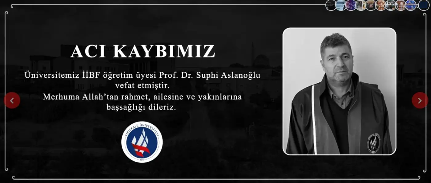 Vefat ve Başsağlığı Mesajı (İİBF)