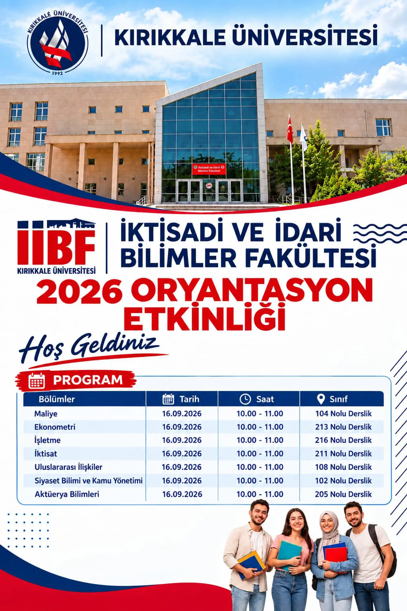 Yeni Kayıt Yaptıran Öğrenciler İçin Oryantasyon Programı (İİBF)