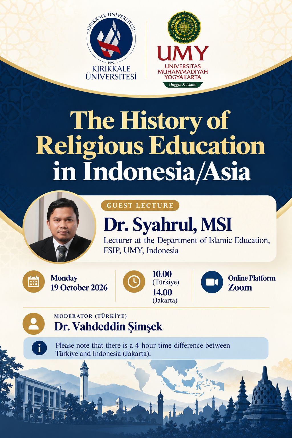 Fakültemiz ve Endenozya Muhammadiyah Yogyakarta Üniversitesileri (UMY) Arasında Online Ders Hareketliliği Gerçekleştirilmiştir
