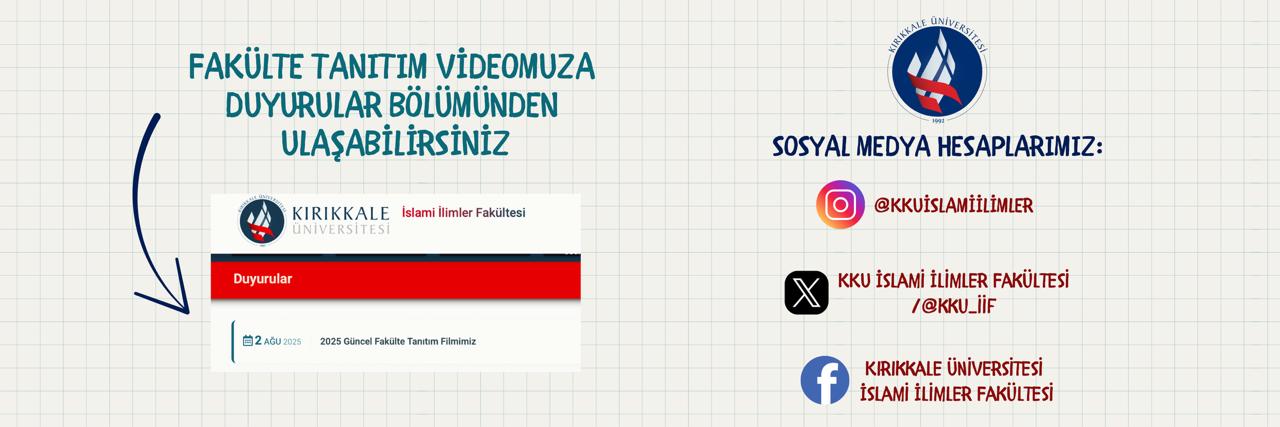 Fakülte Tanıtım Filmimize Duyurular Bölümünden Ulaşabilirsiniz