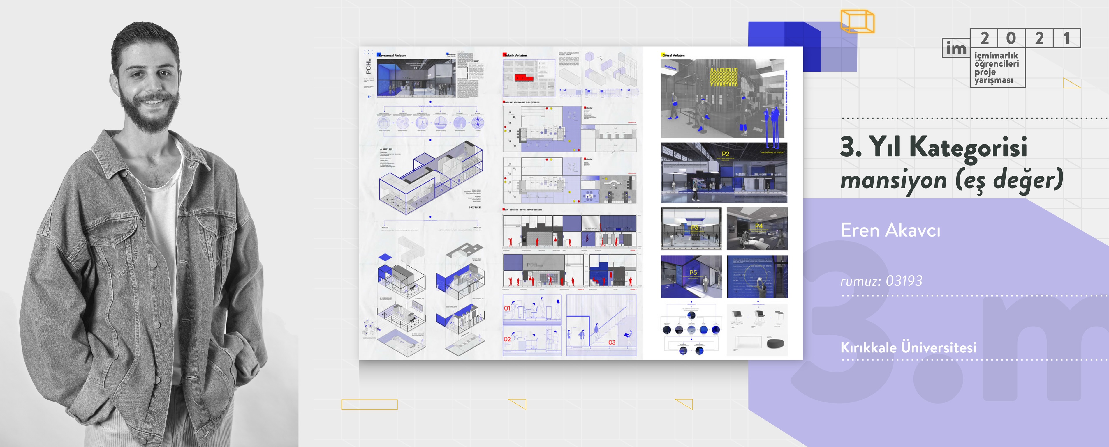 Bölümümüz öğrencisi Eren AKAVCI İM2021 Yarışmasında 3.Yıl Kategorisinde Mansiyon