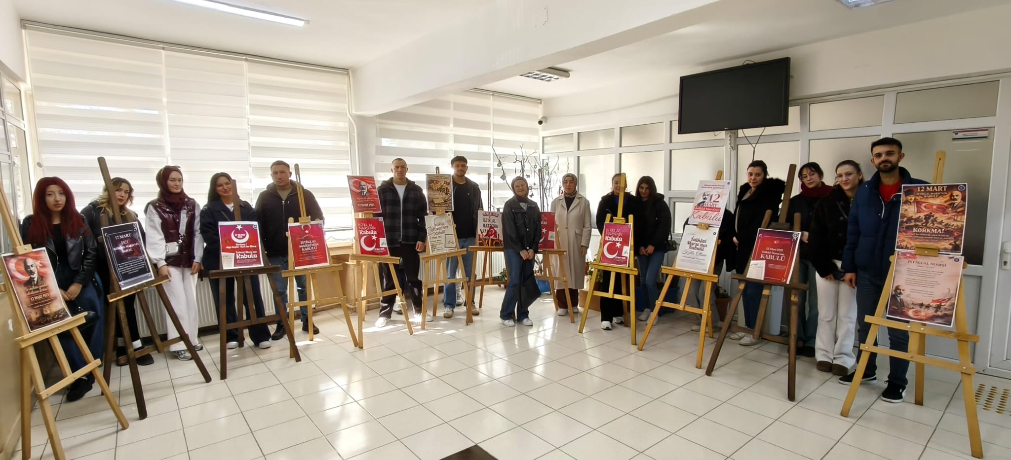 Kırıkkale Üniversitesi Keskin Meslek Yüksekokulunda 12 Mart'a Özel Afiş Çalışması