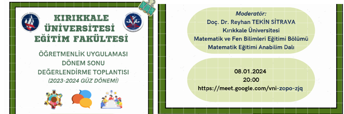 Öğretmenlik Uygulaması Dönem Sonu Değerlendirme Toplantısı