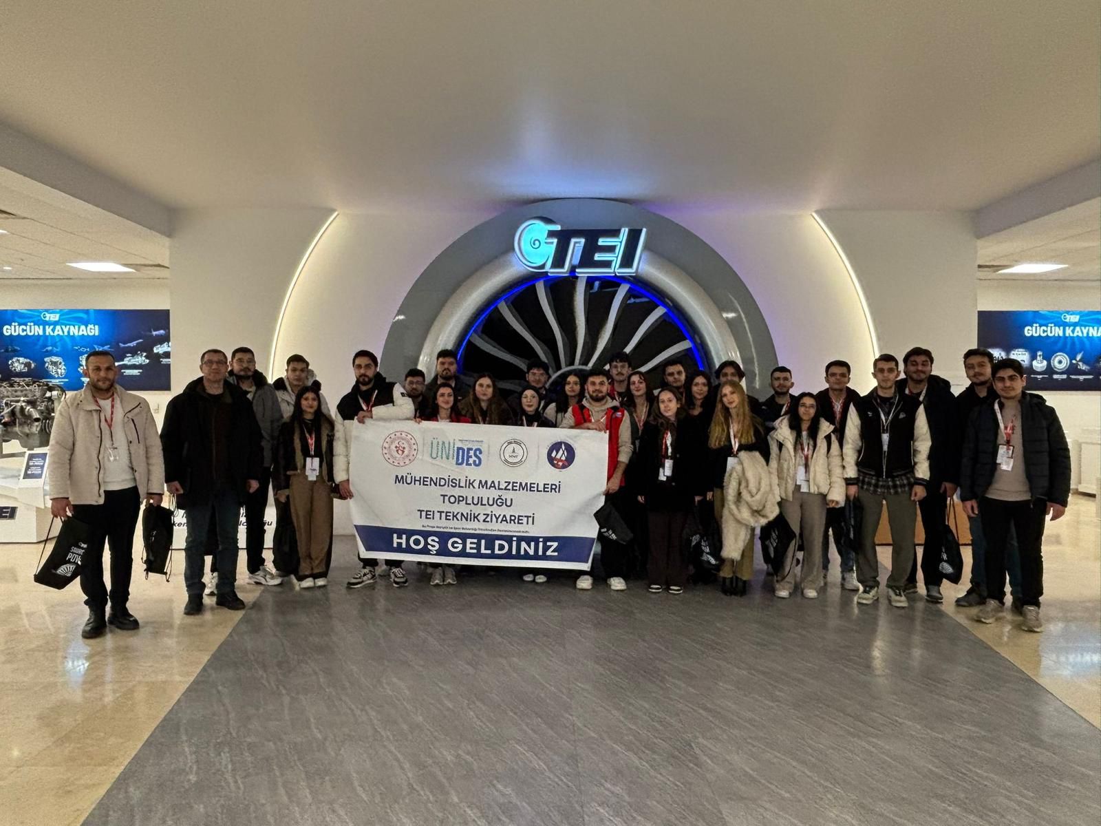 ÜNİDES'in katkılarıyla TUSAŞ Motor Sanayii (TEİ) Teknik Gezisi 
