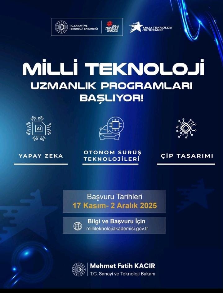 Milli Teknoloji Uzmanlık Başvuruları Başladı