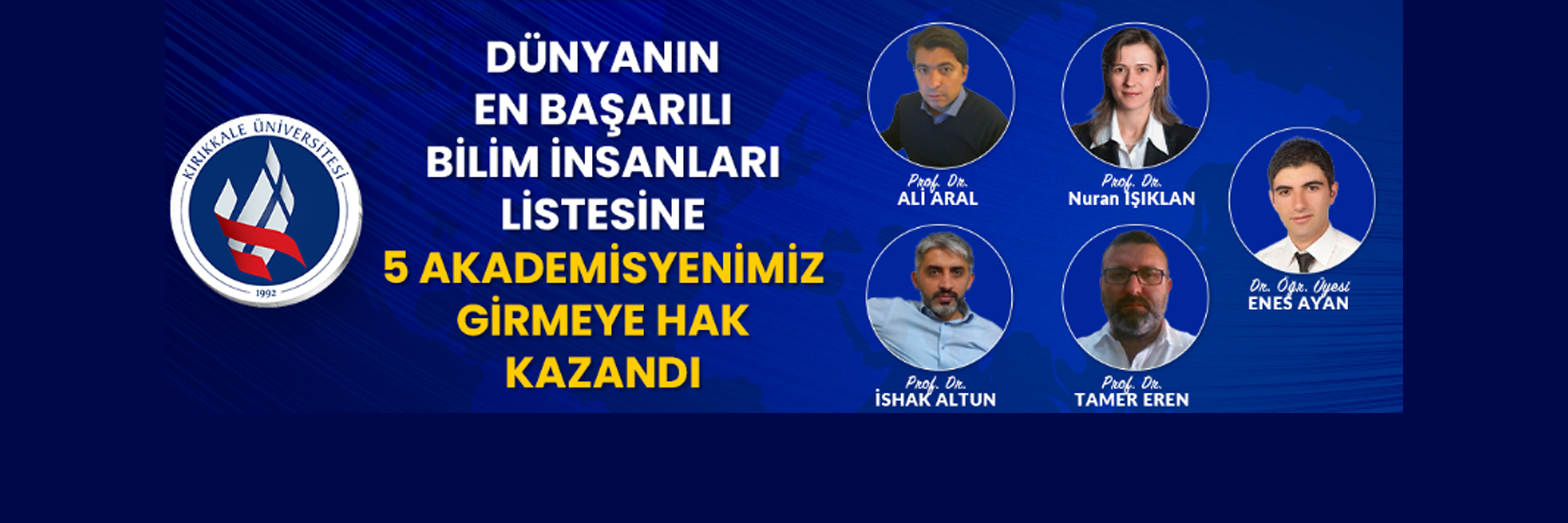 Fakültemiz Öğretim Üyeleri, "Dünyanın En Etkili Bilim İnsanları" Listesinde Yer Aldı