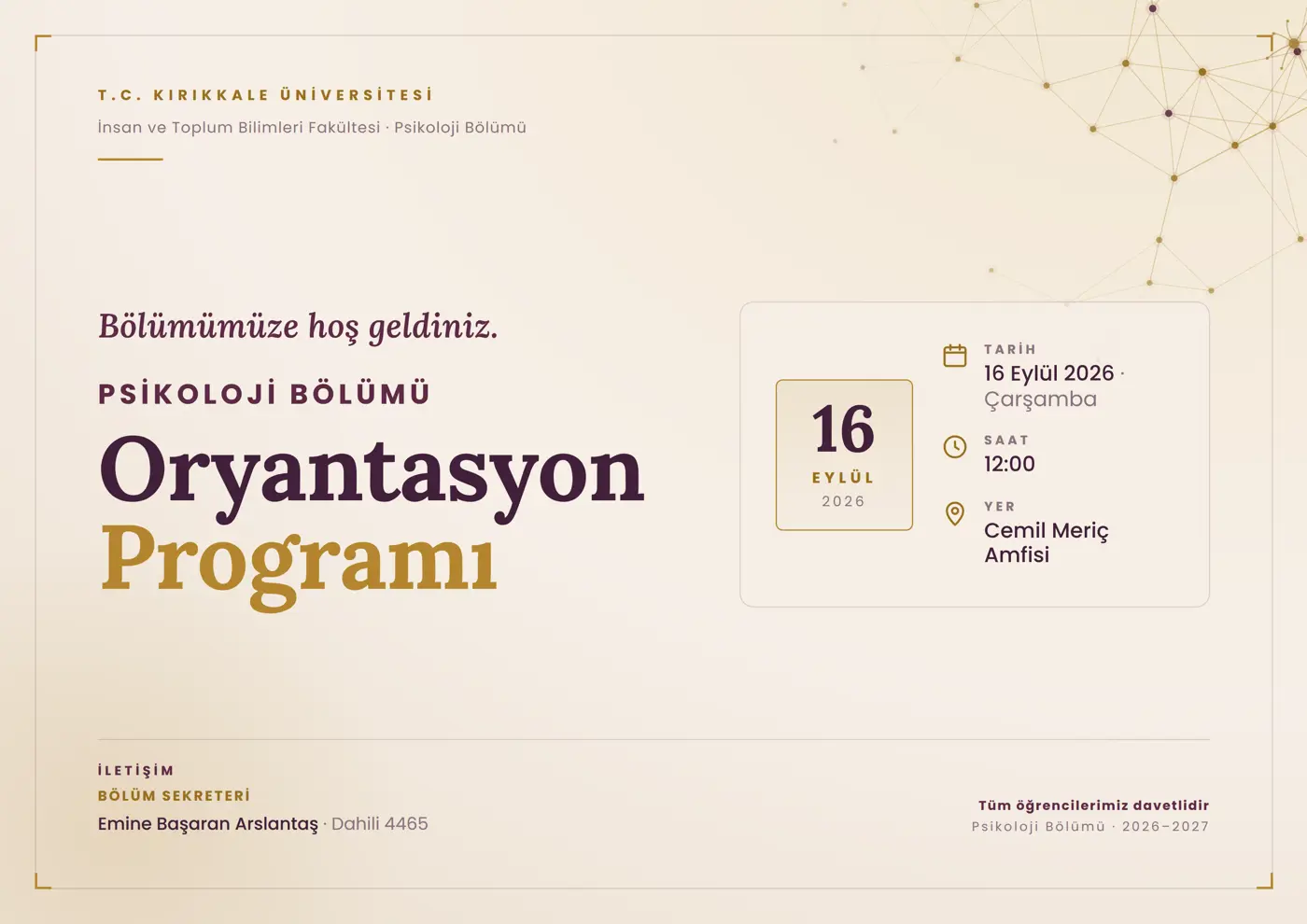 Psikoloji Bölümü Oryantasyon Programı