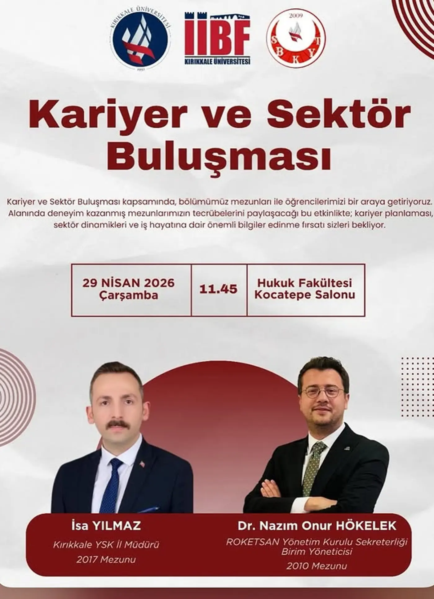 Mezunlarımız Öğrencilerimizle Kariyer ve Sektör Deneyimlerini Paylaşacak