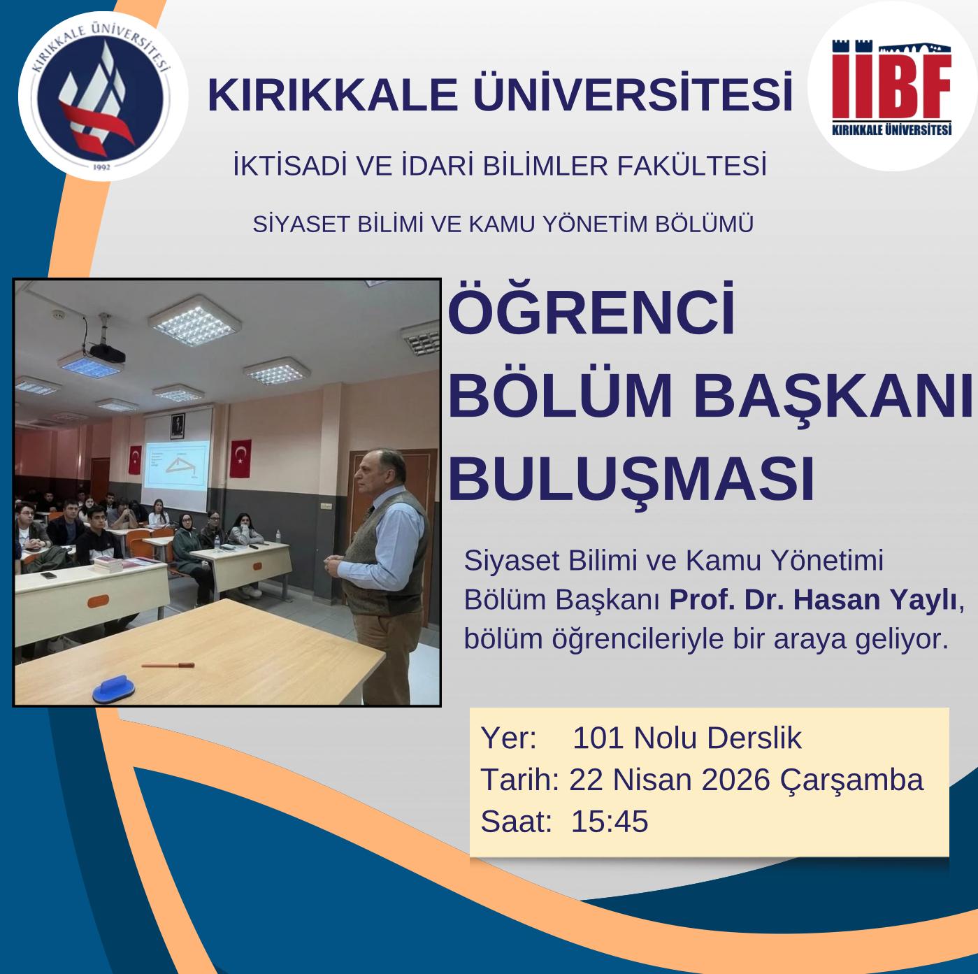 Öğrenci-Bölüm Başkanı Buluşması