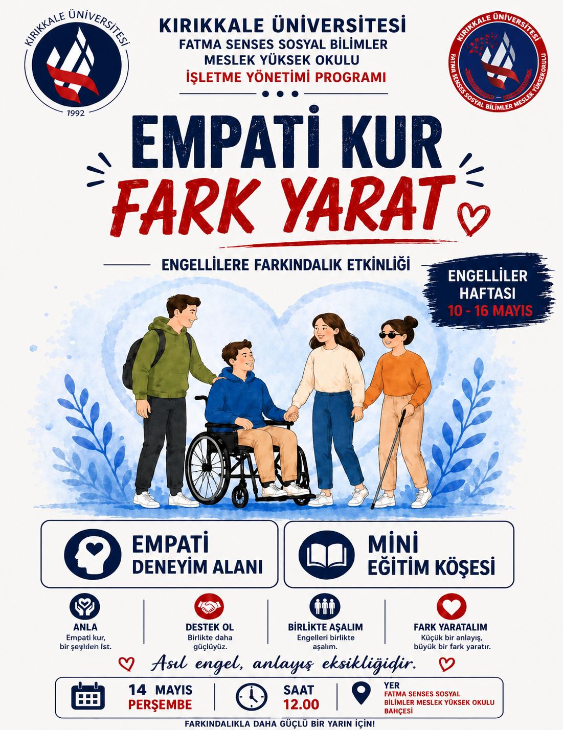 İşletme Yönetimi Programımızın  “EMPATİ KUR, FARK YARAT” ETKİNLİĞİ