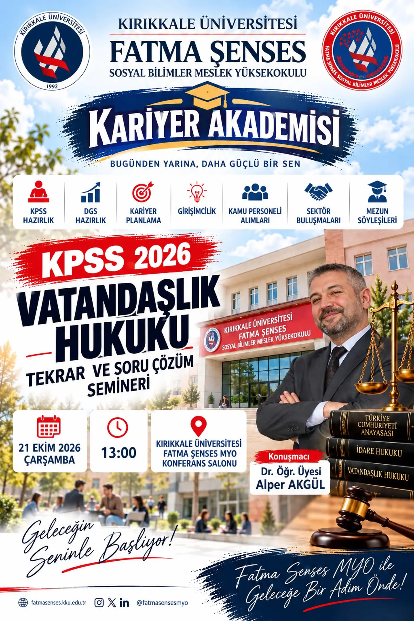  Meslek Yüksekokulumuzda KPSS Ön Lisans’a Yönelik “Vatandaşlık Hukuku Semineri” Düzenlendi