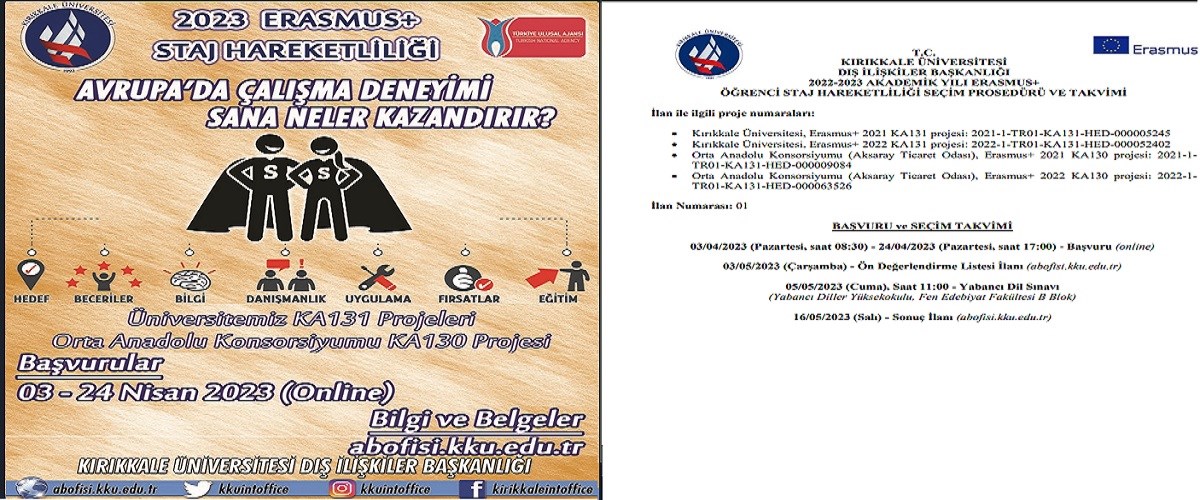 Erasmus Staj Hareketliliği