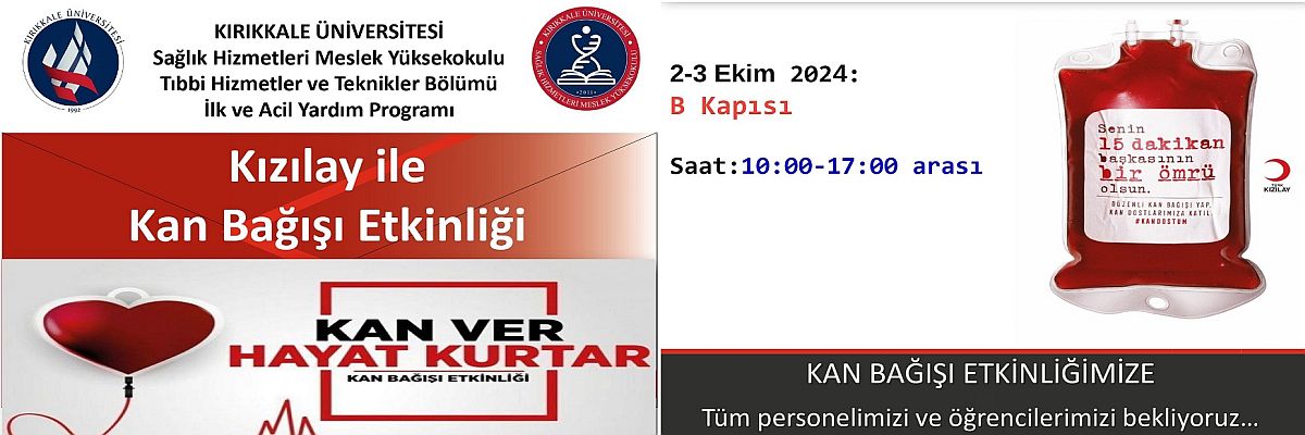 Kızılay ile Kan Bağışı Etkinliği
