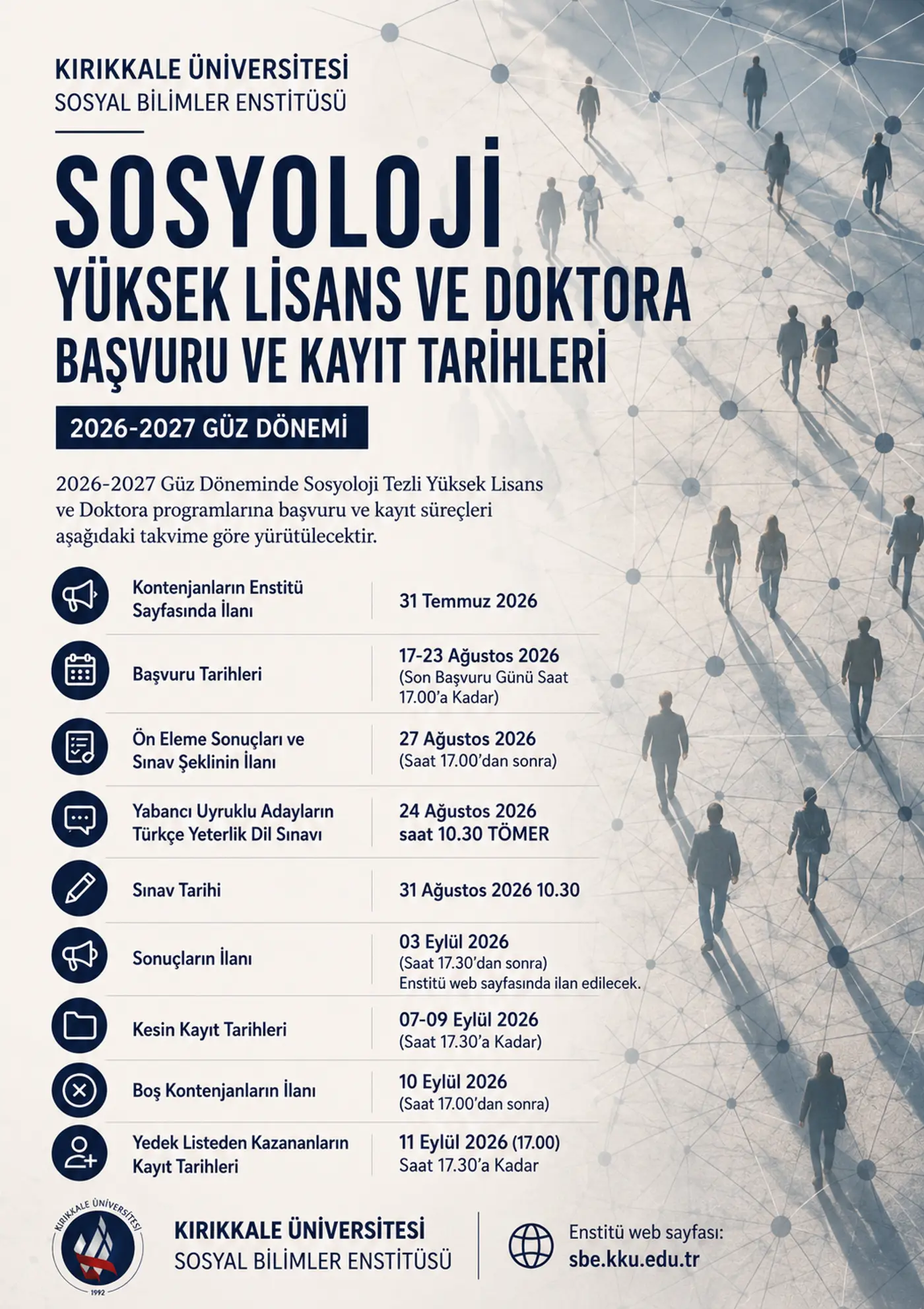 Lisansüstü Öğrenci Alımı (2026-2027 Güz Dönemi)