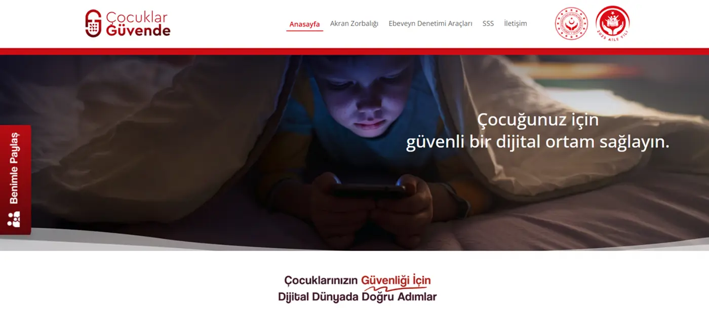 Çocuklar Güvende Web Sitesi ve Mobil Uygulaması