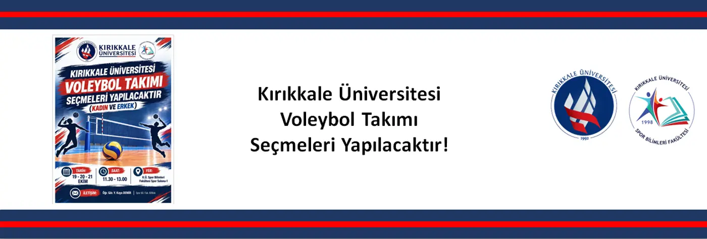 Kırıkkale Üniversitesi Voleybol Takımı Seçmeleri