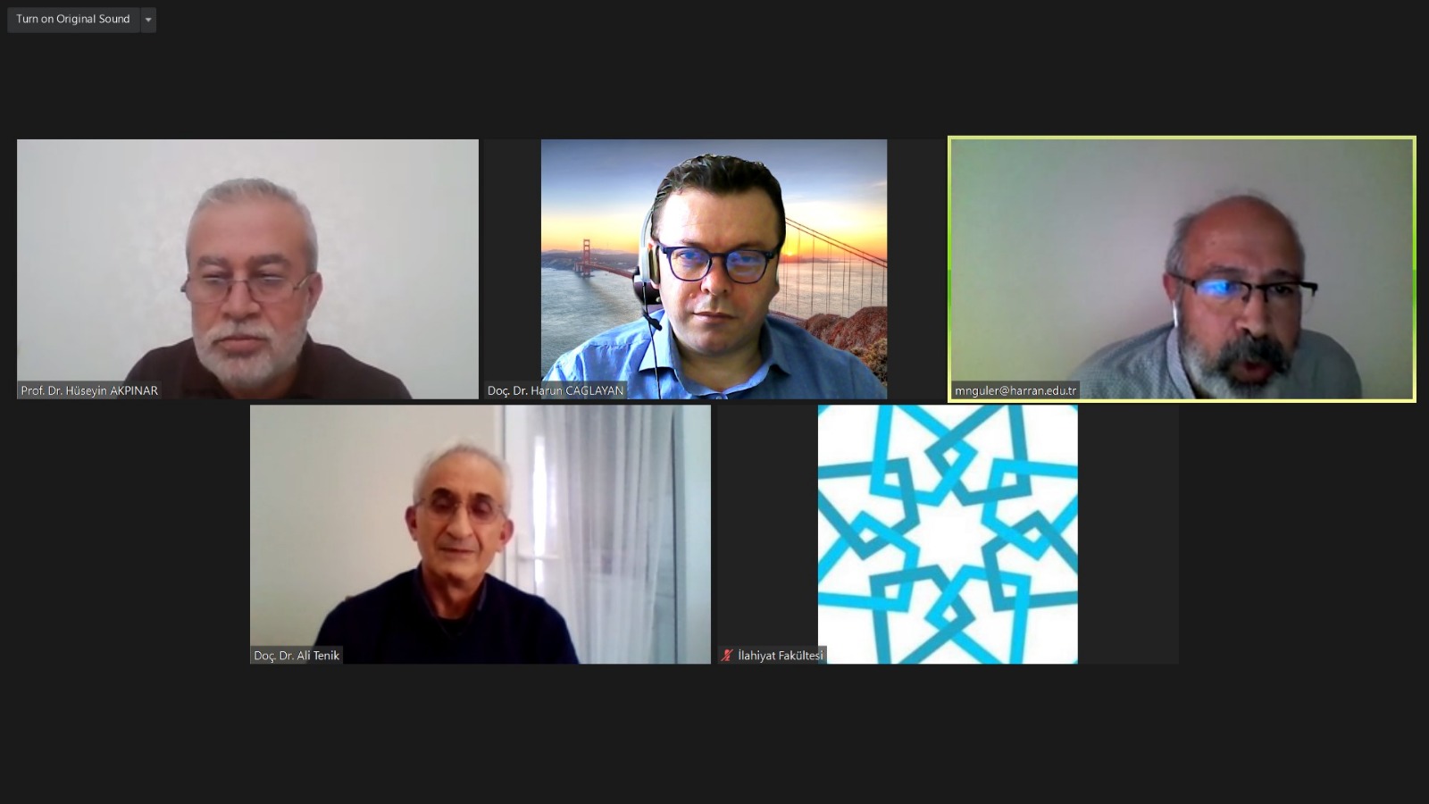 Fakültemiz öğretim üyelerinden Doç. Dr. Harun ÇAĞLAYAN, 14-15 Aralık 2020 tarihleri arasında Şanlıurfa Harran Üniversitesi İlahiyat Fakültesi'nde “İslâm ve Çocuk” konulu XIV. Uluslararası Mevlid-i Nebî Sempozyumu'na katılmıştır.