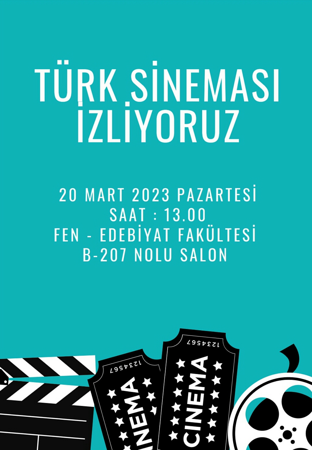 Türk Sineması İzliyoruz Etkinliği yapıldı.