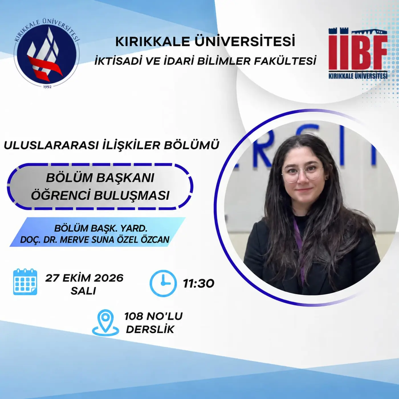BÖLÜM BAŞKANI- ÖĞRENCİ BULUŞMASI